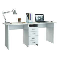 Стол компьютерный МАСТЕР Тандем-2 (0120), ЛДСП, белый Master