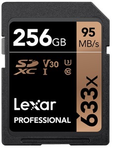 Карта памяти Lexar SDXC Professional 633x 256Gb (черный)