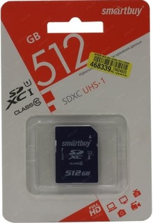Карта памяти Smartbuy SDXC 512Gb Class10 U1