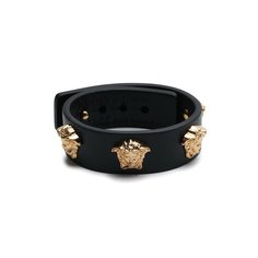 Кожаный браслет Medusa Stud Versace