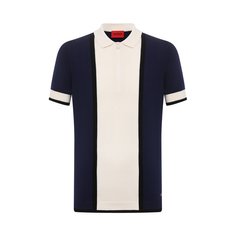 Поло из хлопка и вискозы HUGO