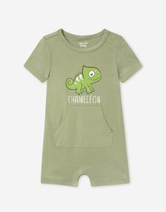Зеленый комбинезон с хамелеоном для малыша Gloria Jeans