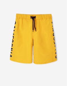 Тёмно-жёлтые пляжные шорты California для мальчика Gloria Jeans