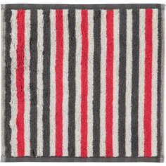 Полотенце CAWO Stripes белое с красным и коричневым 30х30 см