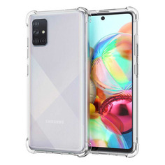 Чехол (клип-кейс) Brosco, для Samsung Galaxy A71, прозрачный [ss-a71-hard-tpu-transparent] Noname