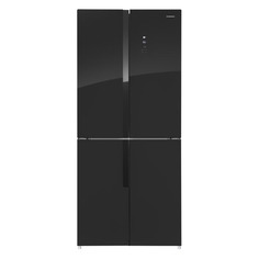 Холодильник MAUNFELD MFF181NFB трехкамерный черный