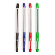 Ручка шариков. Cello SLIMO GRIP ассорти d=0.7мм уп.пласт. сменный стержень линия 0.5мм резин. манжет 50 шт./кор.