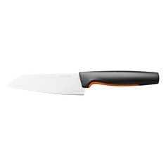 Нож кухонный Fiskars Functional Form 1057541, разделочный, 120мм, заточка прямая, стальной, черный/оранжевый