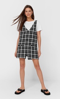 Stradivarius Комбинезон В Клетку Черный Xs