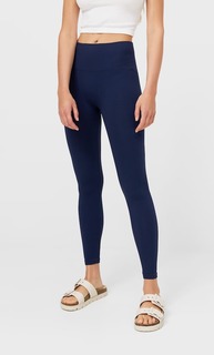Stradivarius Бесшовные Легинсы Морской Синий Xs