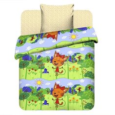 Постельное белье детское бязь (простыня 214х150 см, пододеяльник 215х145 см, наволочка 70х70 см) Василек Три кота 5623/1