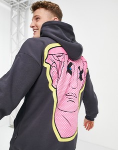 Серый худи с принтом в виде головы Венеры на спине Only & Sons