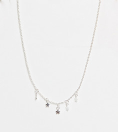 Ожерелье-чокер из стерлингового серебра с подвесками-звездами Kingsley Ryan-Серебристый