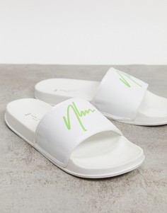 Белые шлепанцы New Look NLM-Белый