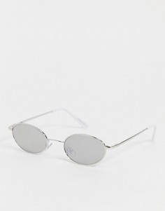 Серебристые круглые солнцезащитные очки в стиле 90-х Noisy May-Серебристый