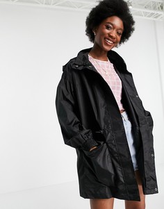 Черная куртка-дождевик с четырьмя карманами ASOS DESIGN-Черный