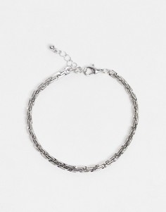 Серебристый узкий браслет-цепочка в винтажном стиле толщиной 3 мм ASOS DESIGN