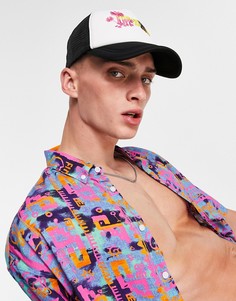 Монохромная бейсболка с текстовым принтом ASOS DESIGN-Многоцветный