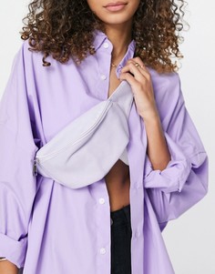 Соломенная сумка-кошелек сиреневого цвета SVNX-Фиолетовый цвет