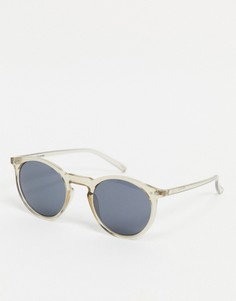 Серые круглые солнцезащитные очки Jack & Jones-Серый