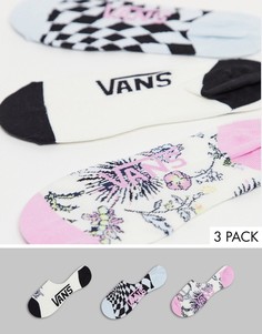 Набор из 3 пар многоцветных спортивных носков Vans Bloom Checkz Canoodle-Многоцветный