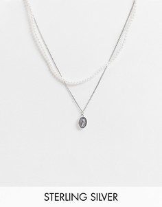 Ярусное ожерелье из стерлингового серебра Serge DeNimes-Серебристый