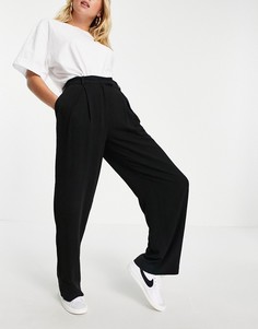 Черные классические брюки Weekday Lilah-Черный
