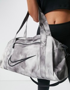 Серая сумка-дафл с принтом тай-дай Nike Training Club-Серый