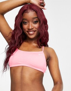 Розовый бикини-топ со спиной-борцовкой Nike Swimming-Розовый цвет