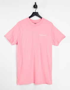 Розовая футболка с логотипом Night Addict-Розовый цвет