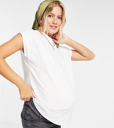 Свободная футболка без рукавов белого цвета ASOS DESIGN Maternity-Белый