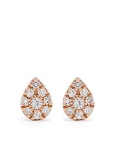 Djula серьги Pear из розового золота с бриллиантами