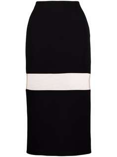 Mugler юбка с завышенной талией и прозрачной вставкой