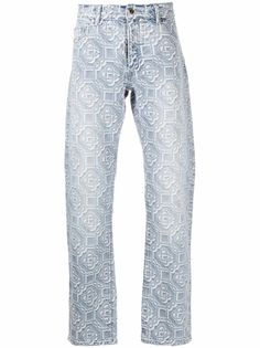 Casablanca прямые джинсы с геометричным принтом