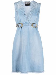 Versace Jeans Couture джинсовое платье с пряжками