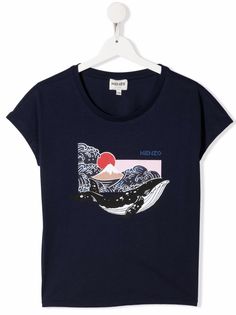 Kenzo Kids футболка с принтом Whale