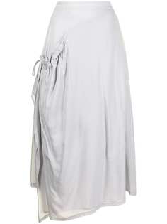 Ys драпированная юбка миди асимметричного кроя Y's