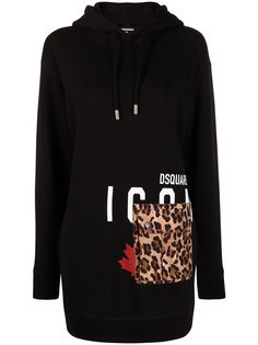 Dsquared2 платье-худи с логотипом