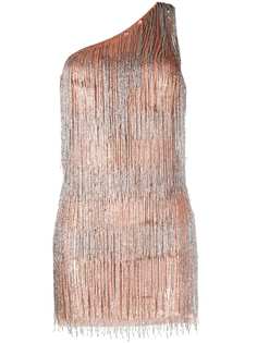 Elisabetta Franchi платье миди с бахромой из бисера