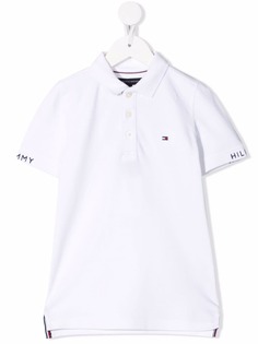 Tommy Hilfiger Junior рубашка поло с вышитым логотипом