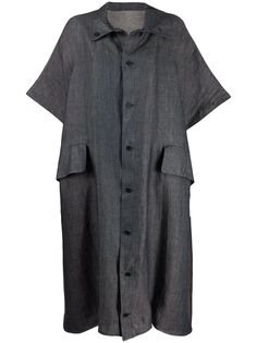 Yohji Yamamoto платье-рубашка оверсайз