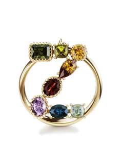 Dolce & Gabbana кольцо Rainbow Alphabet Z из желтого золота с камнями