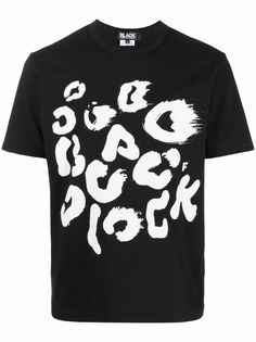 Black Comme Des Garçons футболка с абстрактным принтом