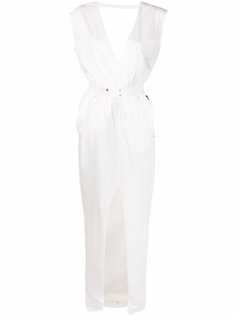 Rick Owens DRKSHDW платье макси с V-образным вырезом