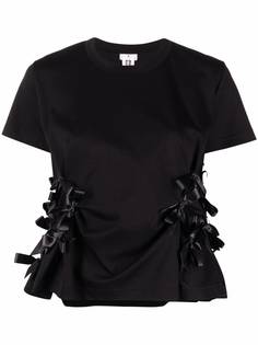 Comme Des Garçons Noir Kei Ninomiya укороченная футболка с бантами