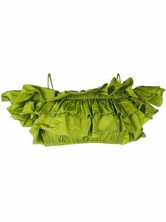 MSGM топ на тонких бретелях с оборками