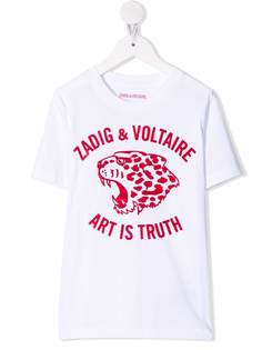 Zadig & Voltaire Kids футболка Kita с принтом