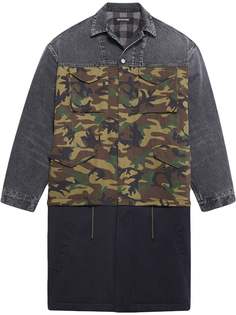 Balenciaga пальто в технике пэчворк