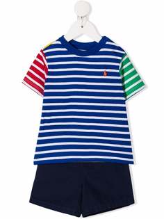 Ralph Lauren Kids комплект из шортов и футболки в полоску