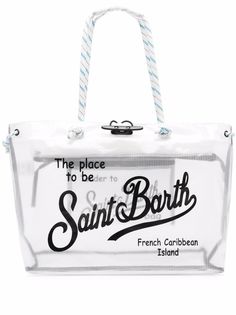 Mc2 Saint Barth прозрачная сумка-тоут с плетеными ручками